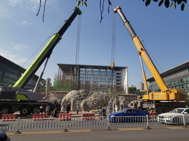 奉节风景石吊装搬运